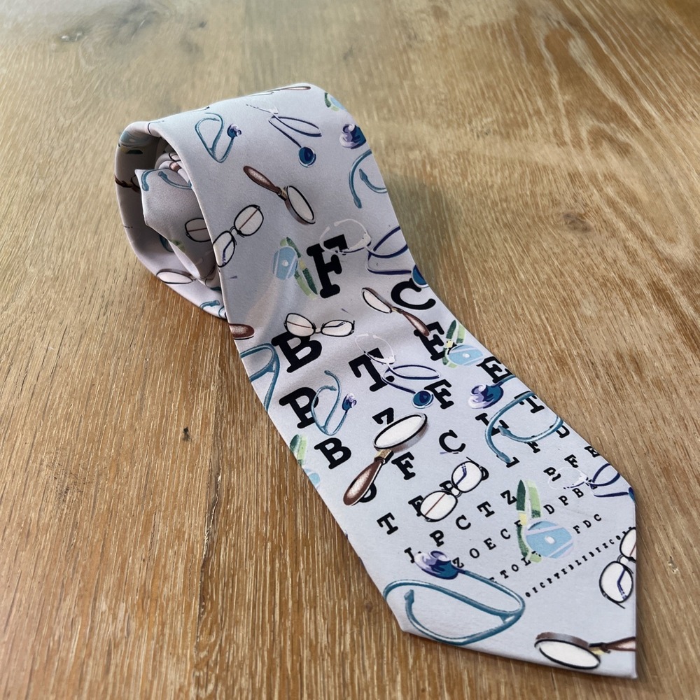 Parquet Doctor Neck Tie Stethoscope Hospital‎ Dr 3.75" Polyester